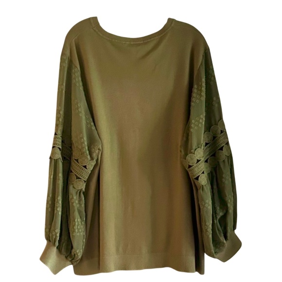 Siani Milano Crew Neck Sweater with Specialty Sleeves XXL - Picture 7 of 7